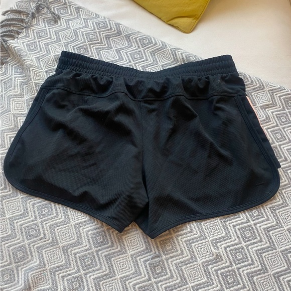 Adidas black & light pink 3-Stripes athletic shorts size medium - Picture 3 of 4